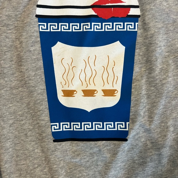 kate spade Coffee Cup Lipstick Graphic Women’s Sweatshirt - Picture 2 of 6